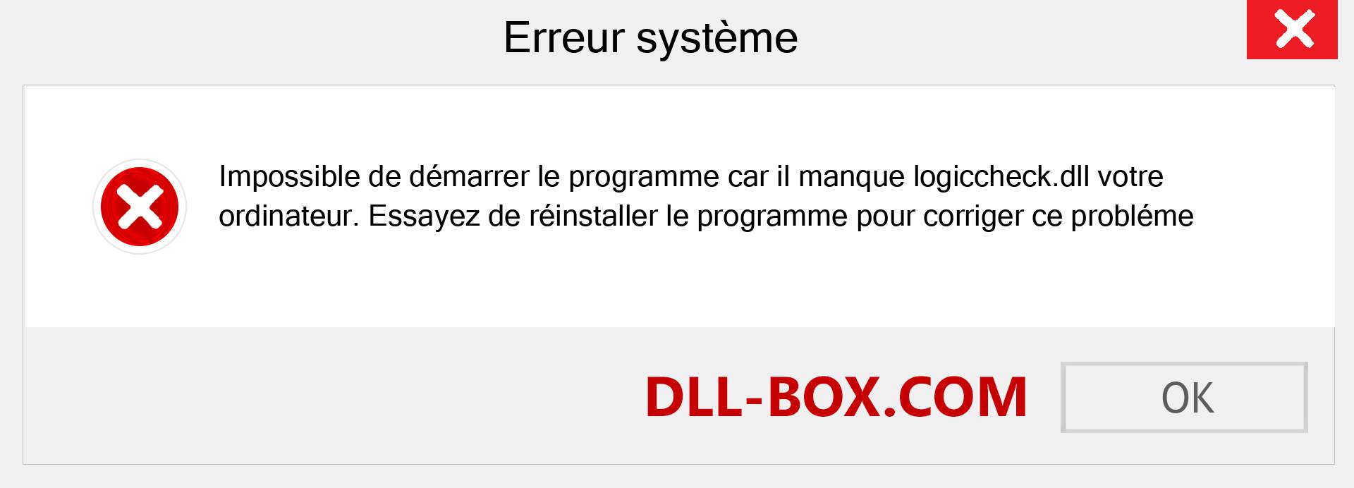 Le fichier logiccheck.dll est manquant ?. Télécharger pour Windows 7, 8, 10 - Correction de l'erreur manquante logiccheck dll sur Windows, photos, images